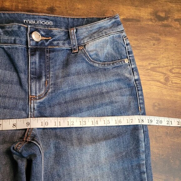 Maurices Jeans Womens 8 S Mid Rise Straight Medium Light Wash Stretch Denim - Picture 6 of 10
